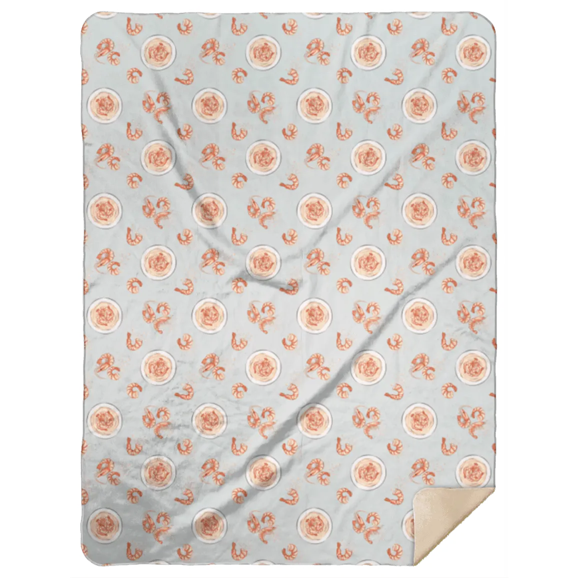 Shrimp & Grits Plush Throw Blanket 60x80