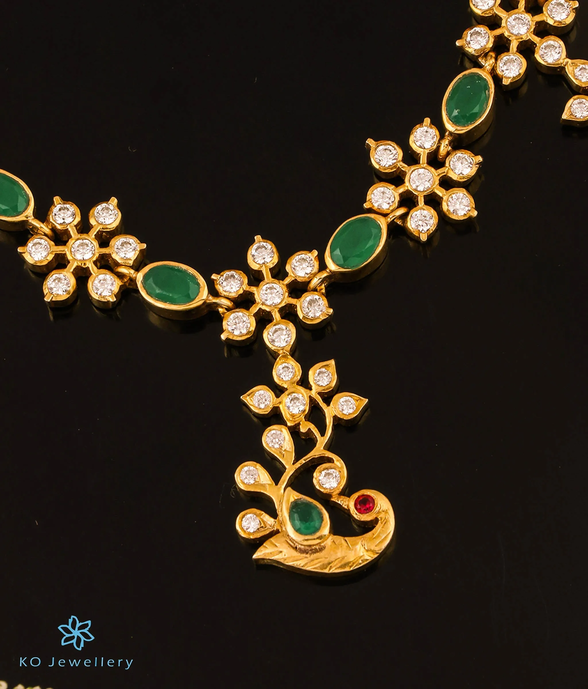 The Advita Silver Peacock Kemp Necklace