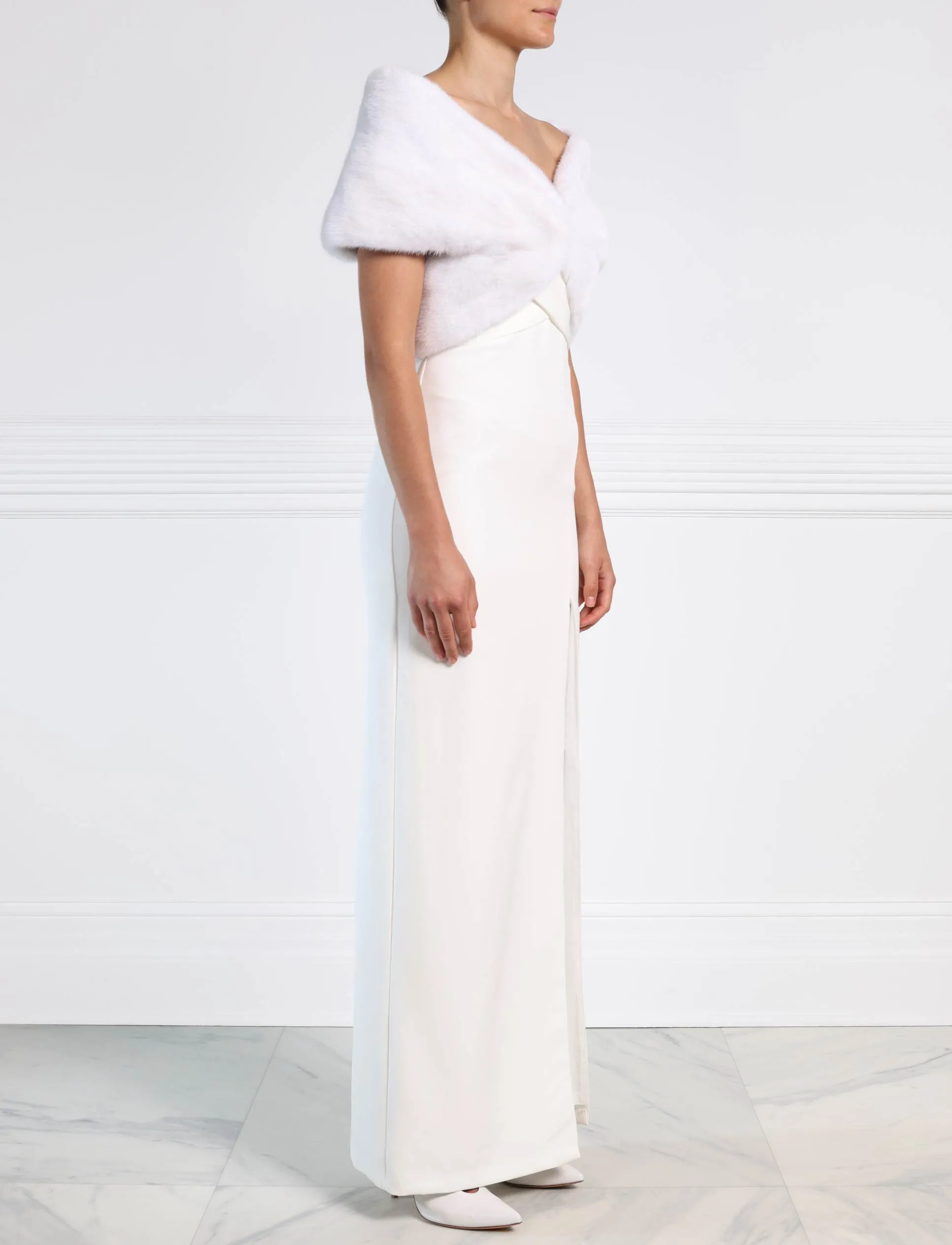 The Bridal Collection - The Ansley Mink Fur Shrug