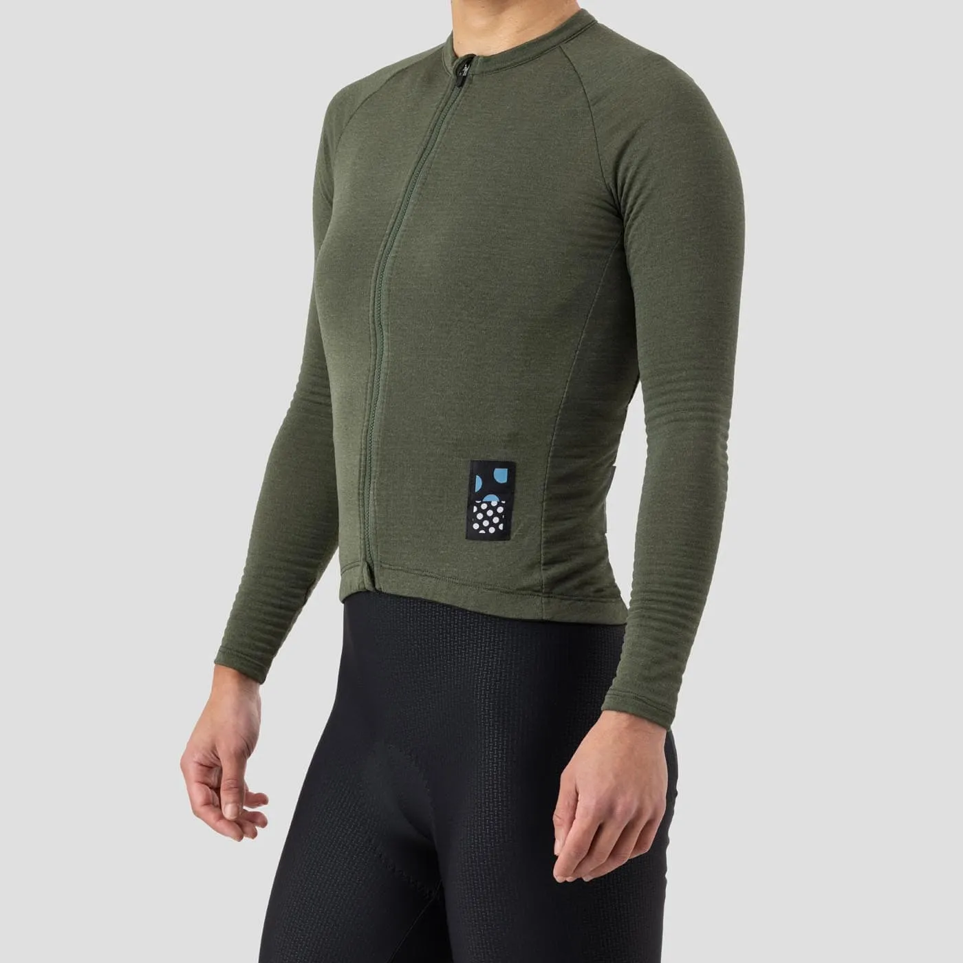 Women's Long Sleeve Micro Grid Jersey - Olive